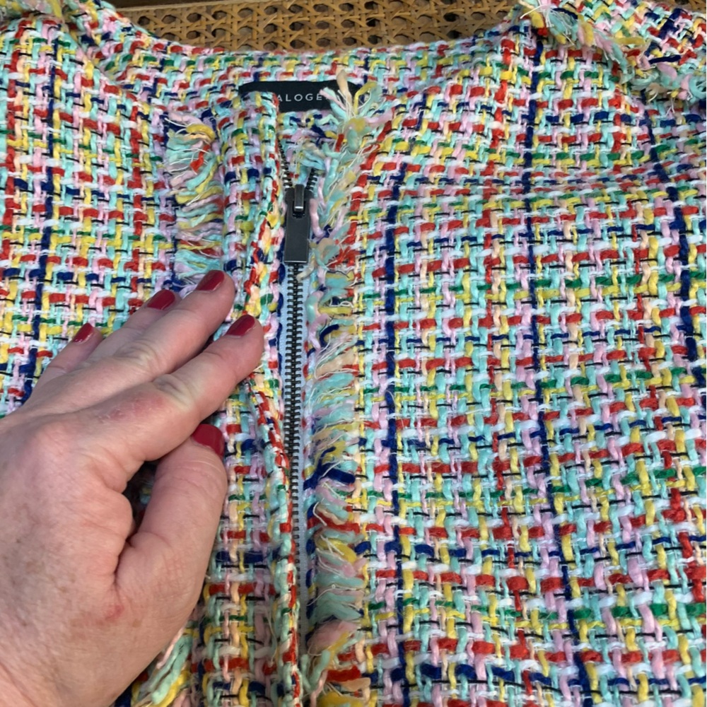 Halogen Multiple Colored Tweed /Weave With Fringe… - image 6